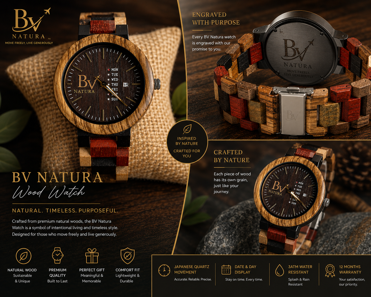 Bv Natura Wooden Watch — Heritage Edition
